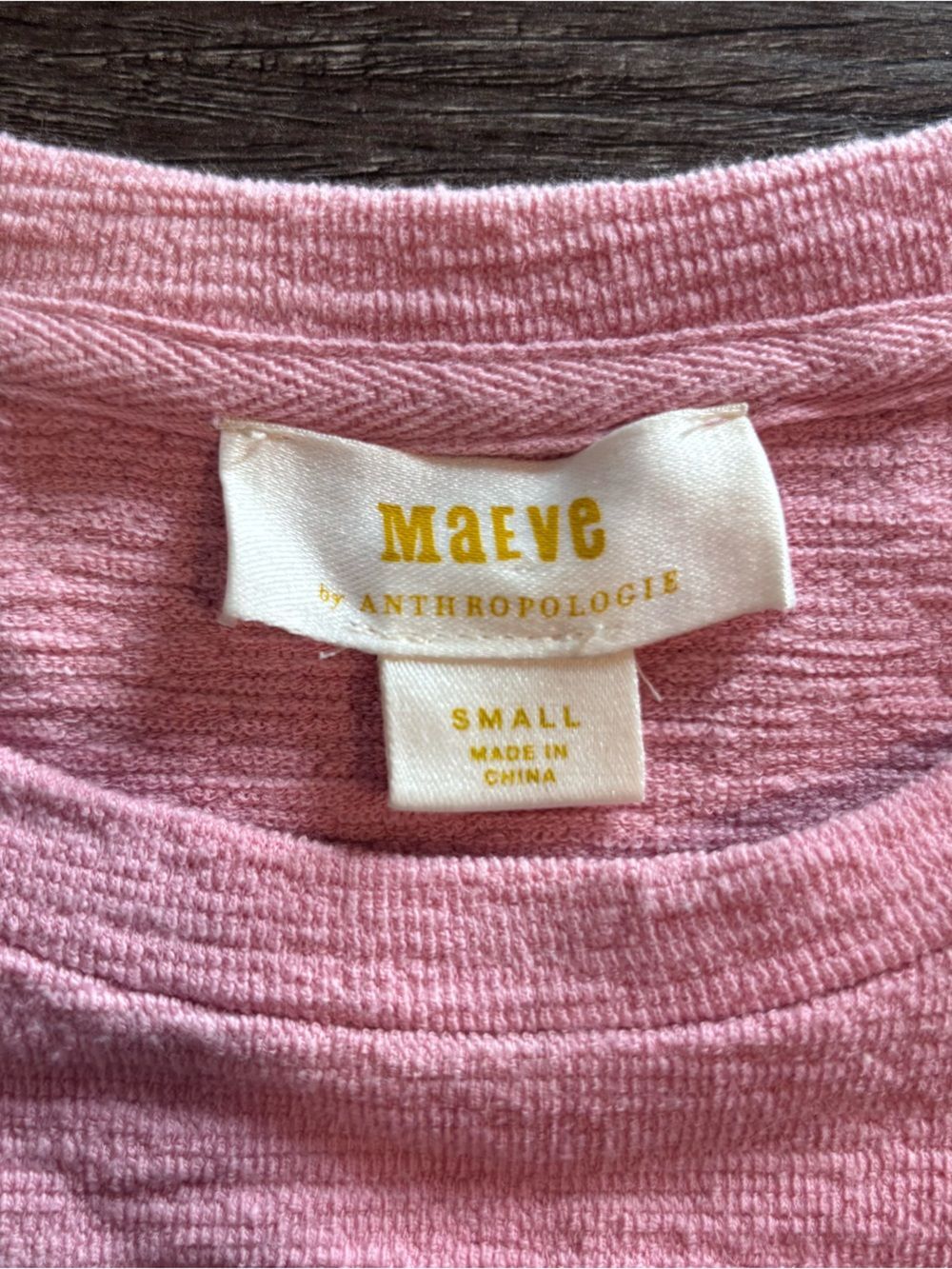 Maeve Anthropologie Puff Sleeve Top Womens Small Pink Swiss Dot Knit - Picture 5 of 9